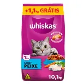 Racao Whiskas para Gatos Adultos Peixe 11,1kg